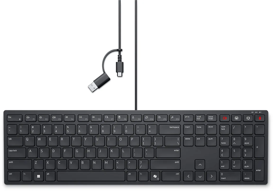 DELL Pro kabelgebundene Collaboration-Tastatur – KB525C - US international (QWERTY) – Bild 1