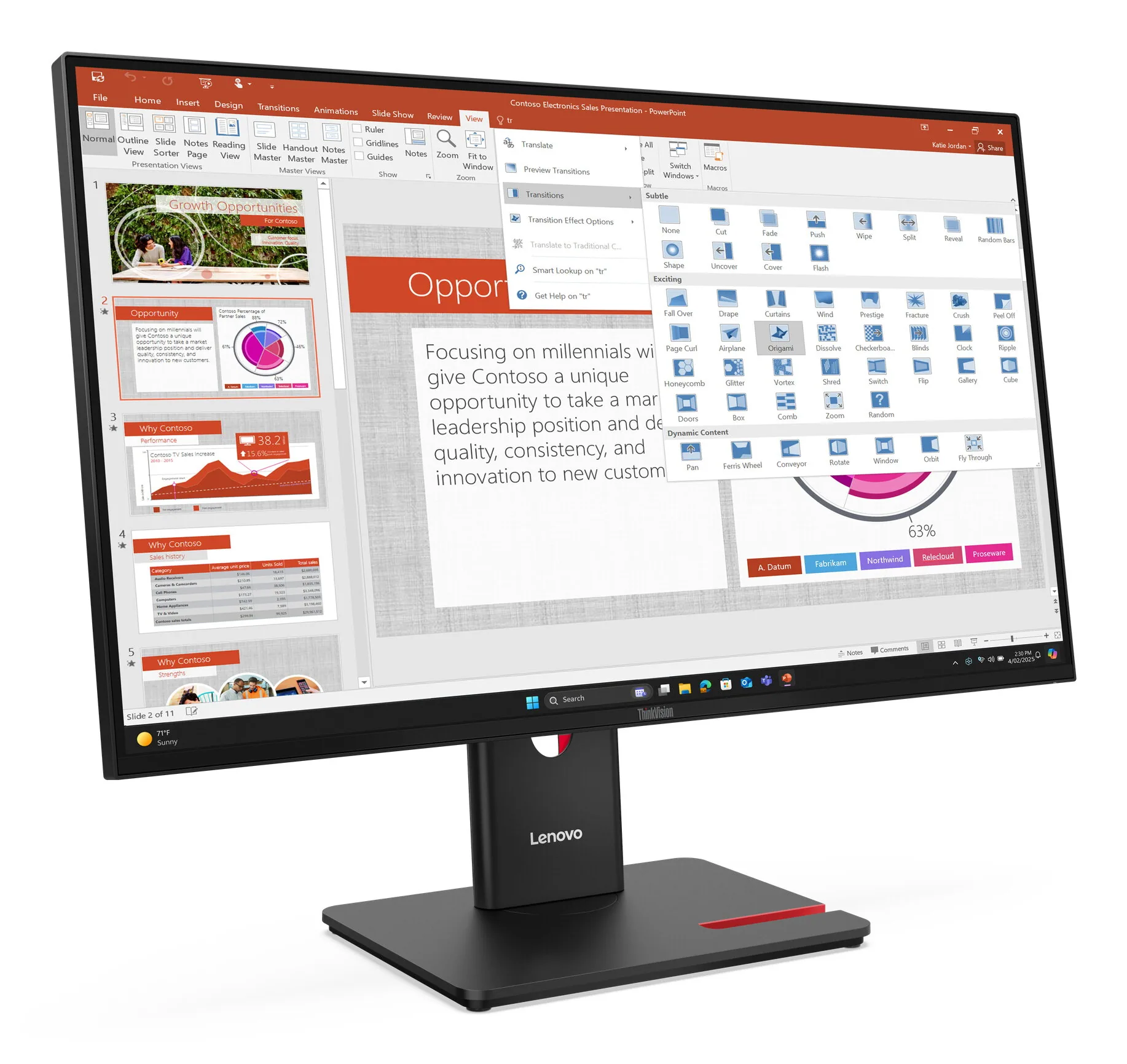 Lenovo ThinkVision T27-40 Monitor – Bild 5