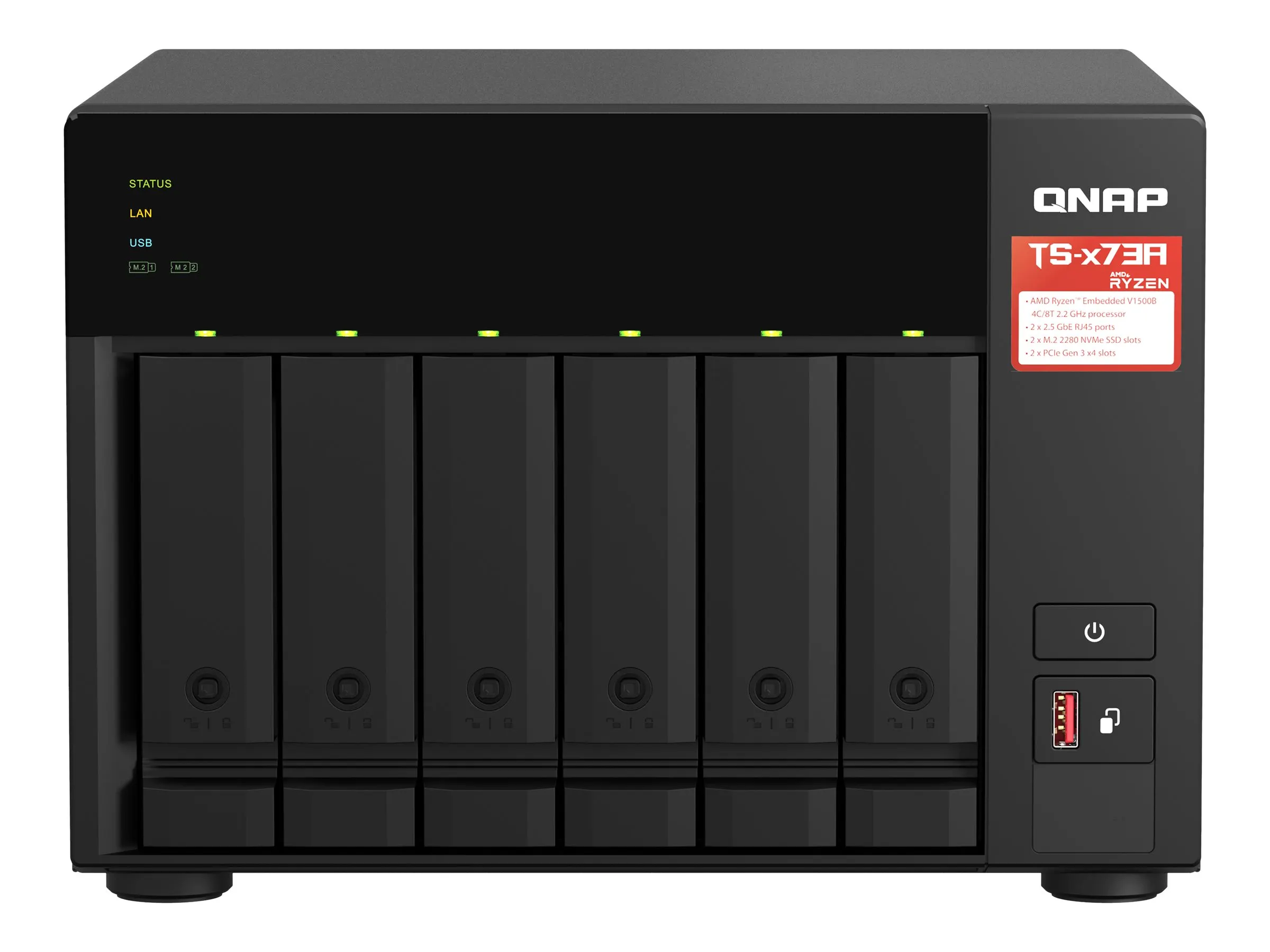 QNAP NAS TS-673A-8G 8GB 4-Bay 6x 4TB HDD SEAGATE IRONWOLF