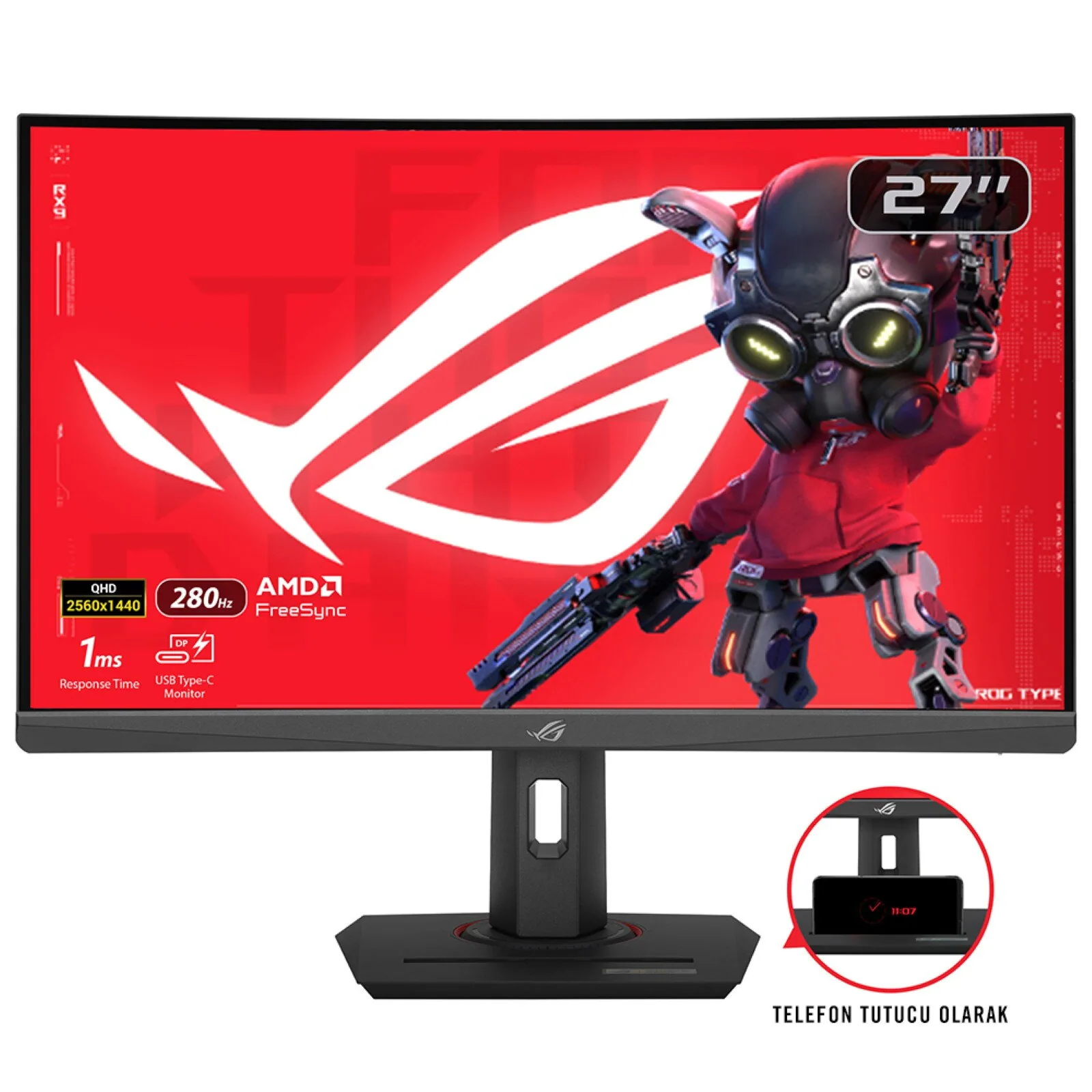 ASUS ROG Strix XG27WCMS Computerbildschirm 68,6 cm (27") 2560 x 1440 Pixel Quad HD LCD Schwarz – Bild 1
