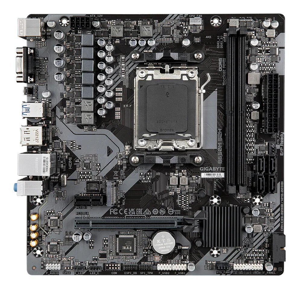 GIGABYTE B650M S2H Mainboard - AMD Ryzen 9000er-Serie, 5+2+2 Phasen VRM, bis zu 6400 MHz DDR5 (OC), 1xPCIe 4.0 M.2, GbE LAN, USB 3.2 Gen 1 – Bild 3