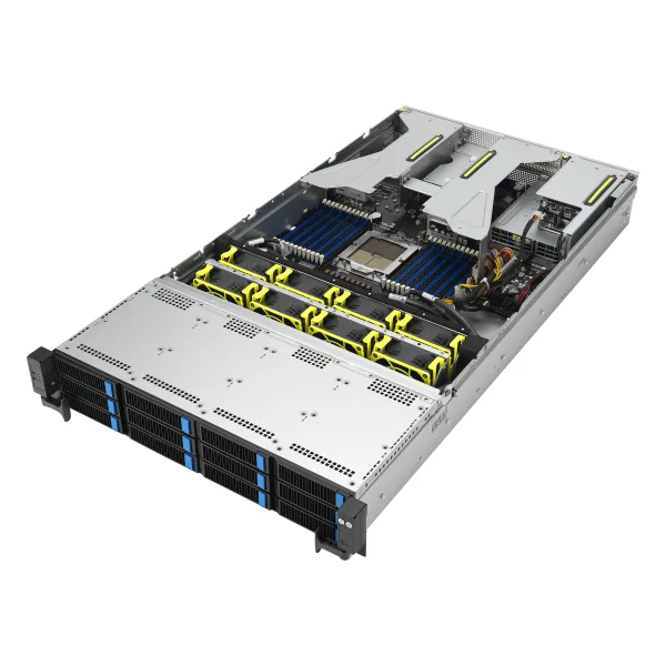 ASUS RS520A-E12-RS12U Socket SP5 Rack (2U) Schwarz, Stahl – Bild 4