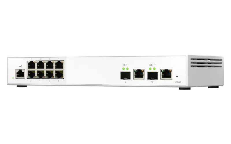 QNAP QSW-M2108-2C Netzwerk-Switch Managed L2 2.5G Ethernet (100/1000/2500) Grau, Weiß – Bild 4