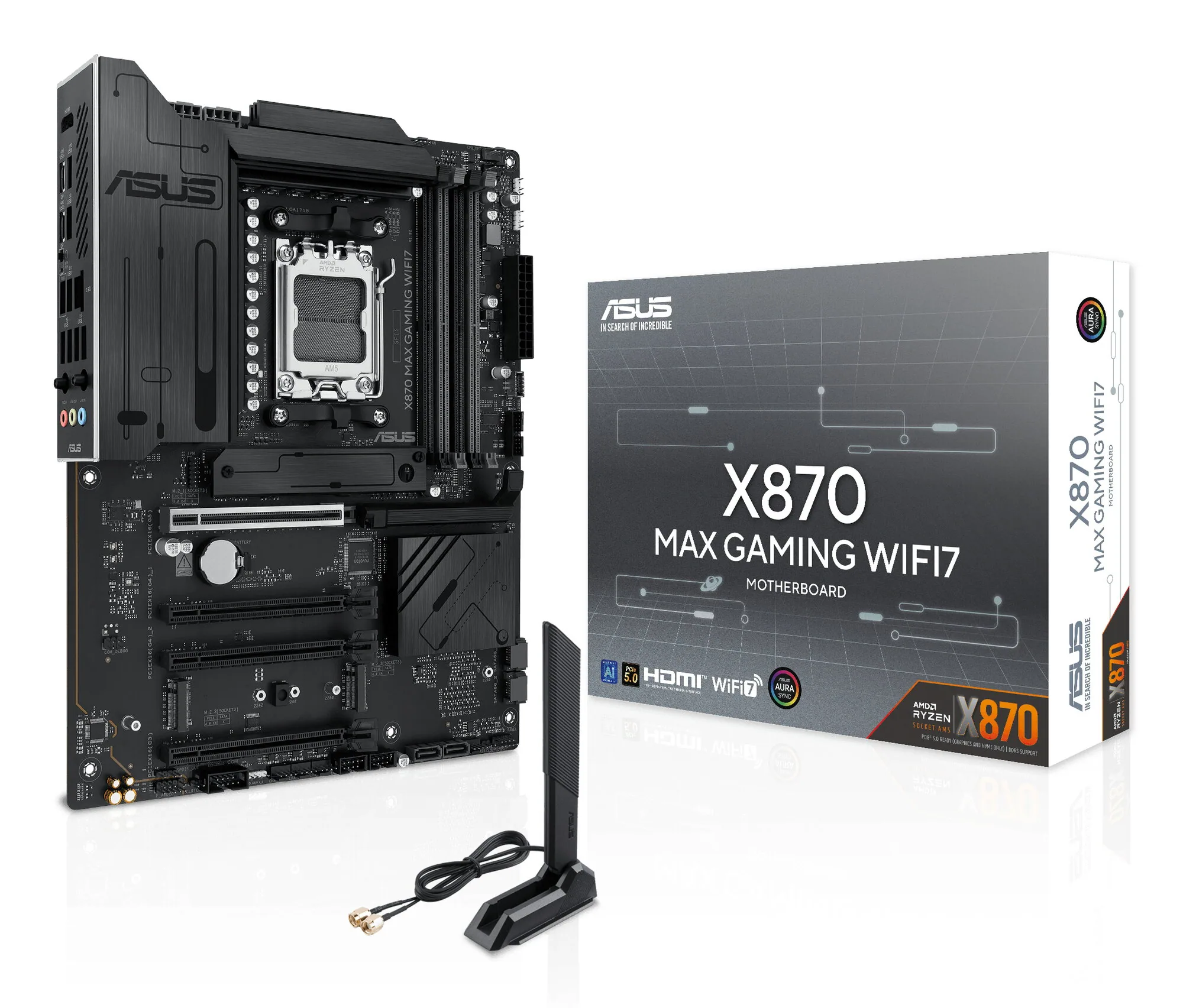 ASUS X870 MAX GAMING WIFI7 AMD X870 Sockel AM5 ATX – Bild 1