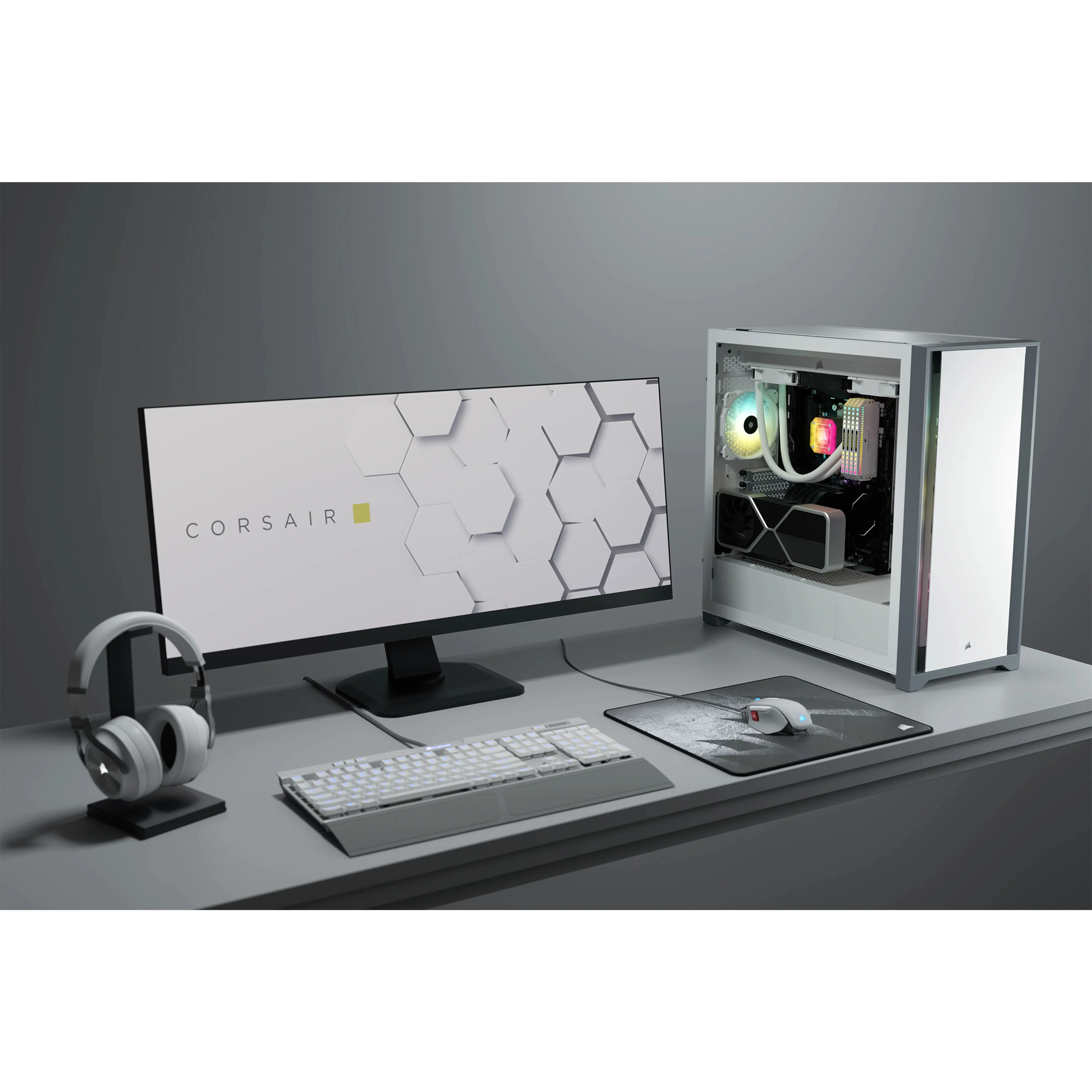 Corsair Geh Midi 5000D TG (Tempered Glass) White