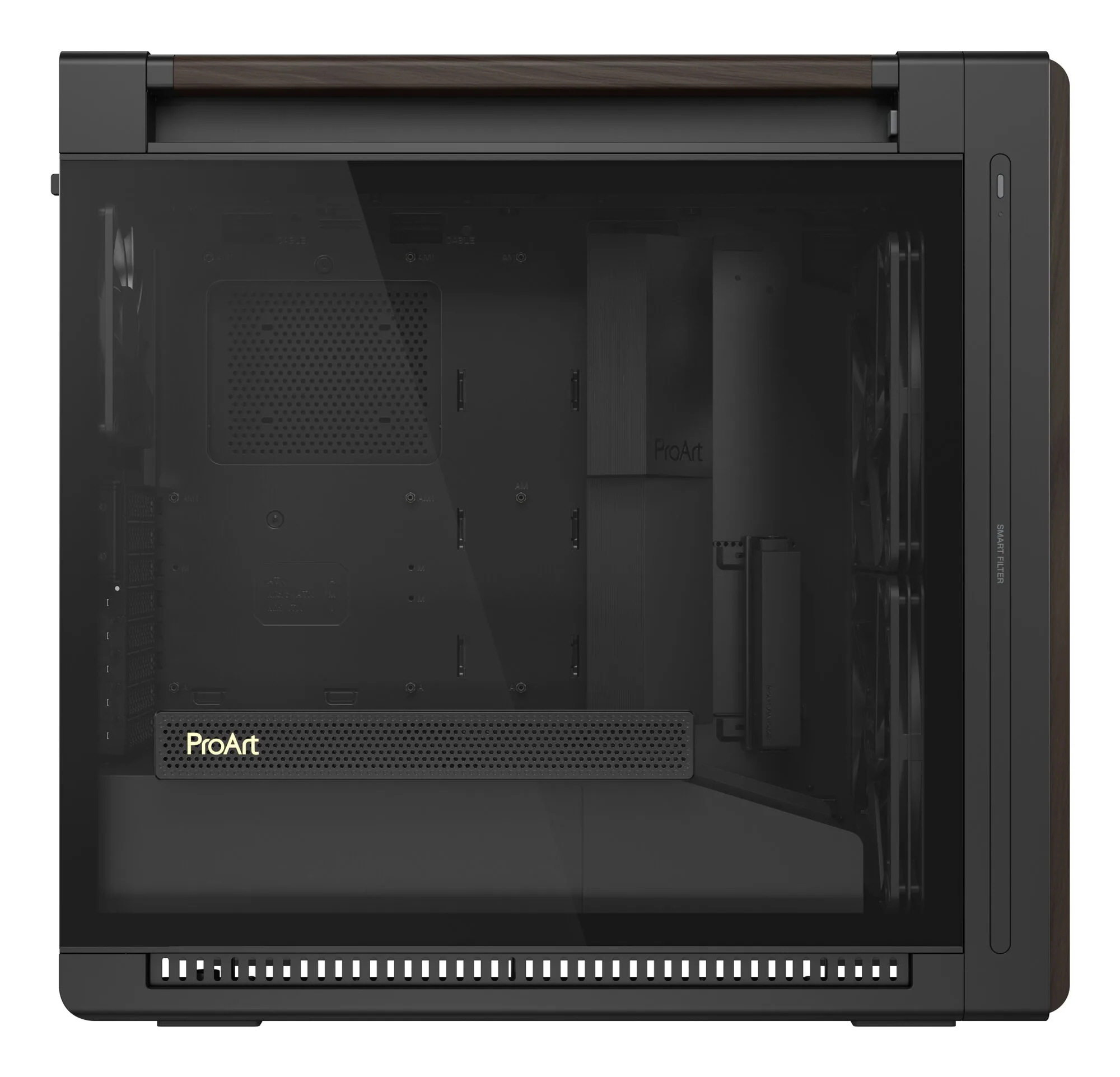 ASUS ProArt PA602 Wood Edition Modern Black - Tempered Glass Panel Midi Tower Schwarz, Holz – Bild 7