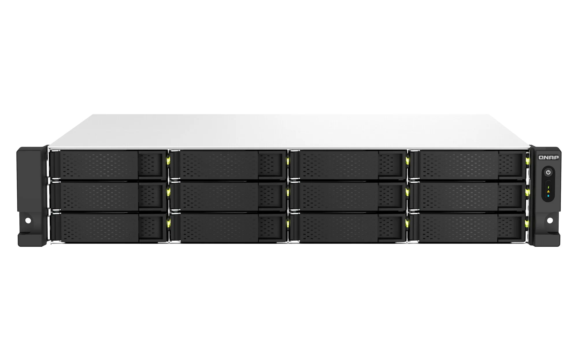 QNAP TS-1264U-RP NAS Rack (2U) Intel® Celeron® 8 GB DDR4 0 TB QNAP QTS Aluminium, Schwarz – Bild 1