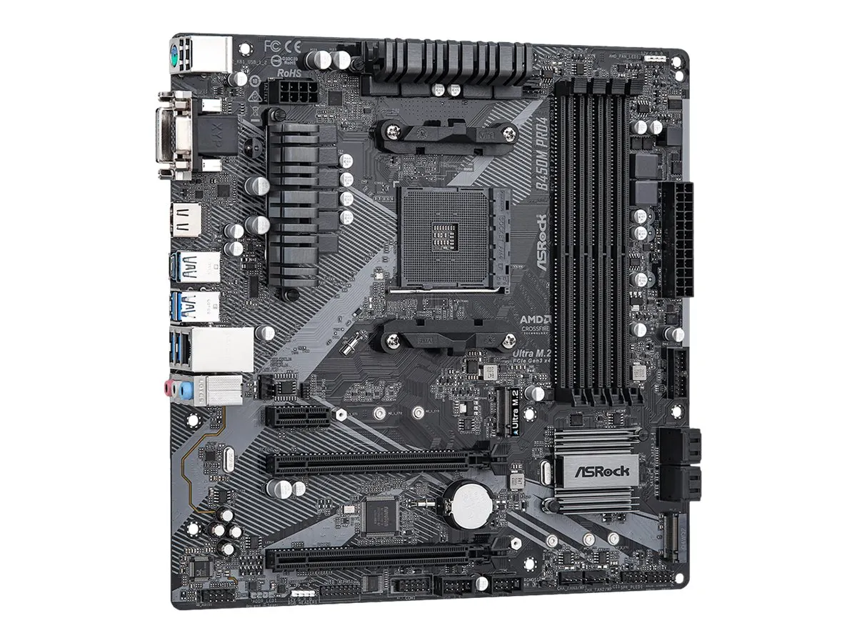 ASRock B450M Pro4 R2.0           AM4 mATX VGA/HDMI/DVI  DDR4 retail