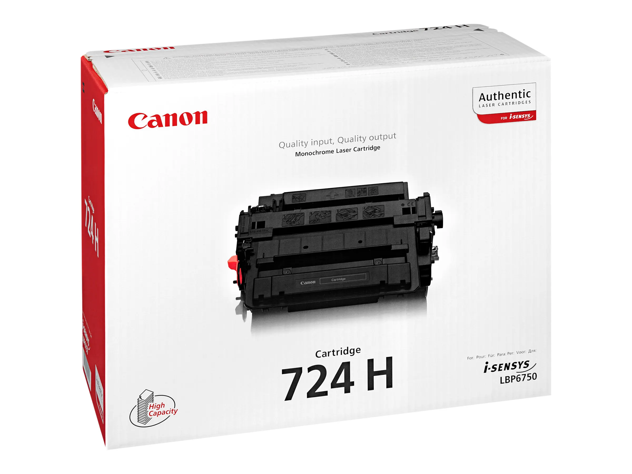 Canon CRG-724H Tonerkartusche Original Schwarz, 724H BK black 12500
