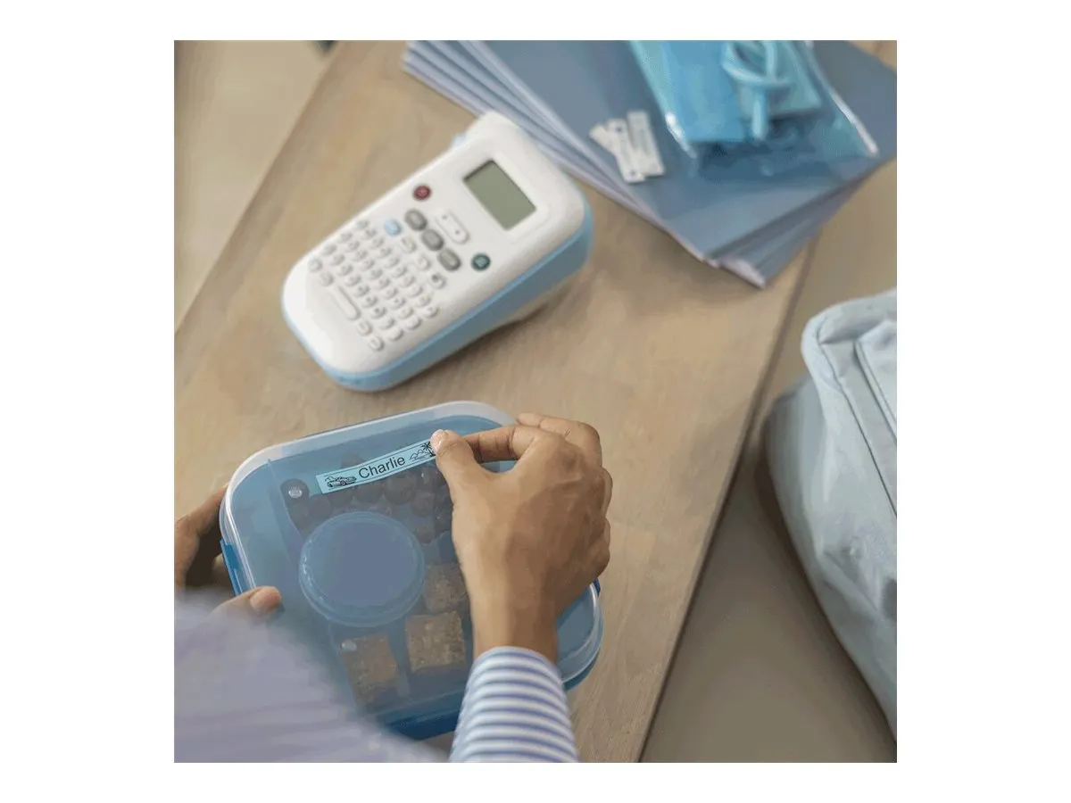 Schriftband Brother 12mmx4m schwarz/hellblau BTAG-L31