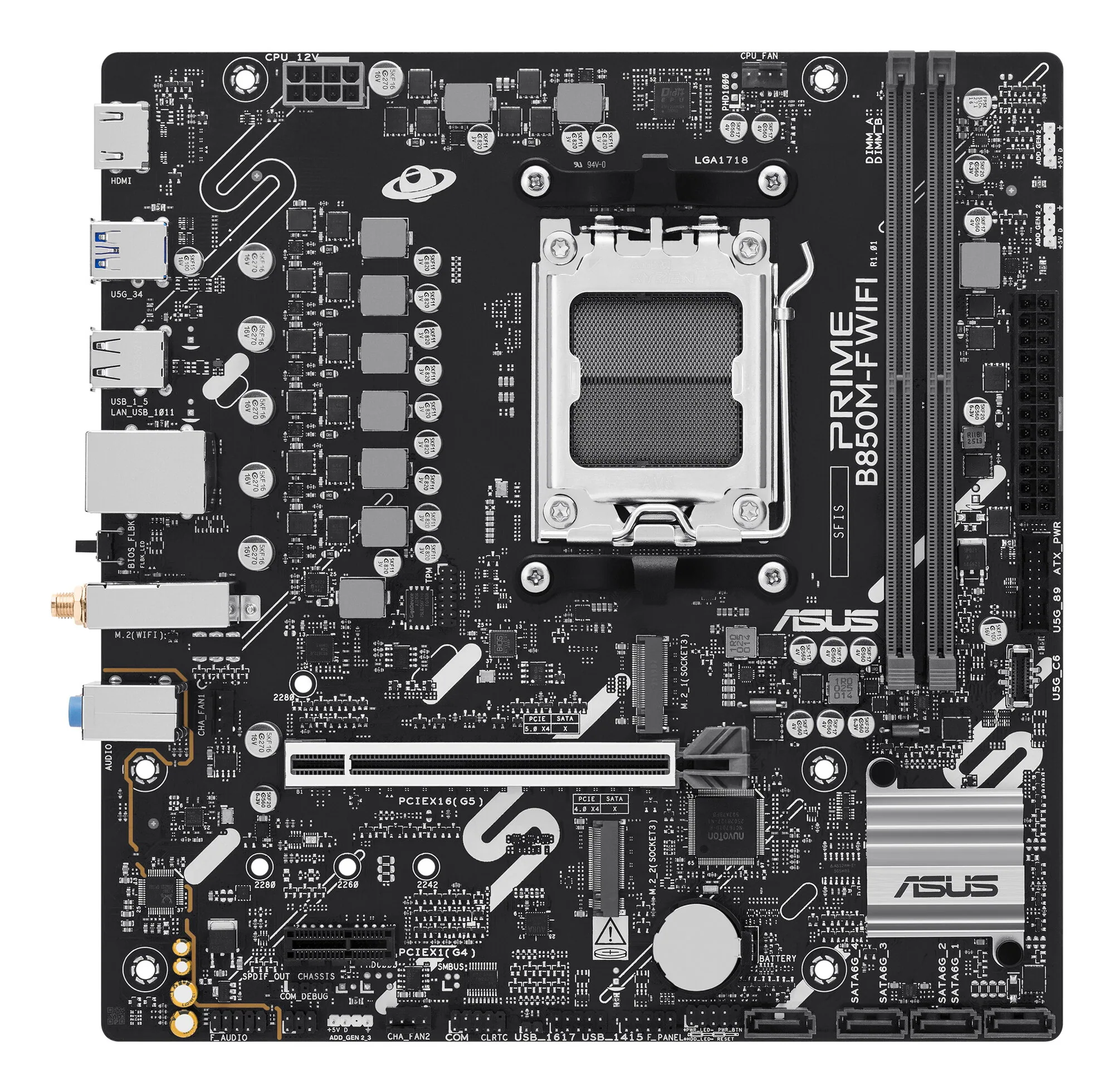 ASUS PRIME B850M-F WIFI AMD B850 Sockel AM5 micro ATX – Bild 1