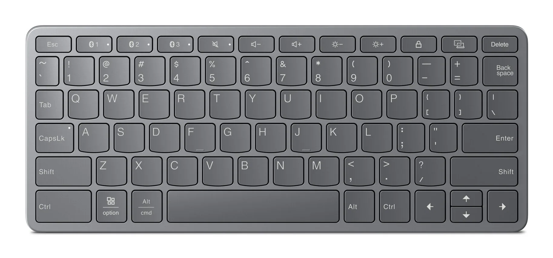 Lenovo Multi-Device Wireless Keyboard Deutsch USB Typ-C Grau – Bild 1
