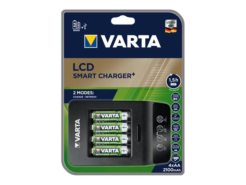 Varta Ladegerät LCD Smart Charger+ inkl. 4x AA 2100mAh