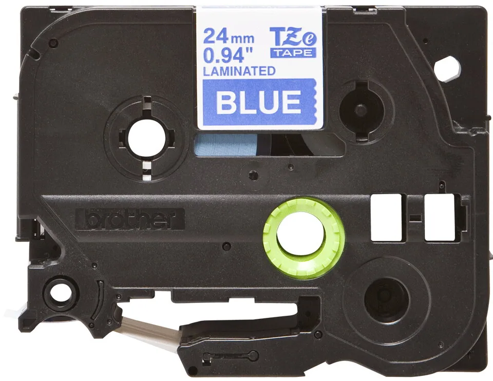 Brother TZE-555 Etiketten erstellendes Band Weiss auf Blau – Bild 1