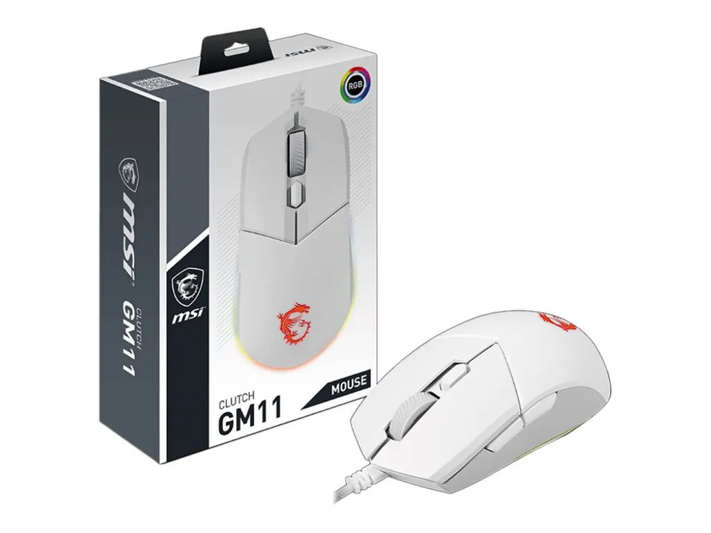MSI Clutch GM11 WHITE Gaming Maus,USB