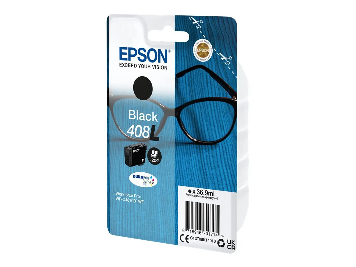 Epson 408L Brille DURABrite Ultra Single Black Tinte
