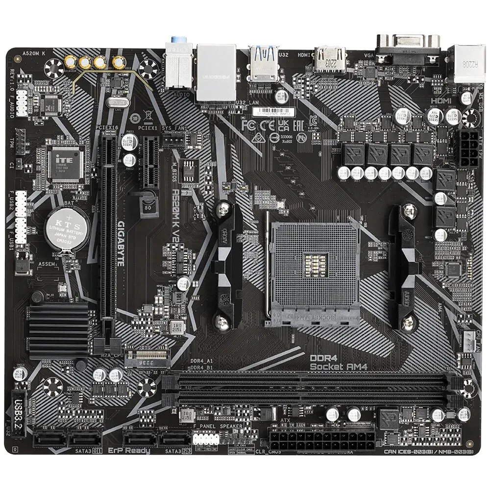 GIGABYTE A520M K V2 Mainboard – Bild 2