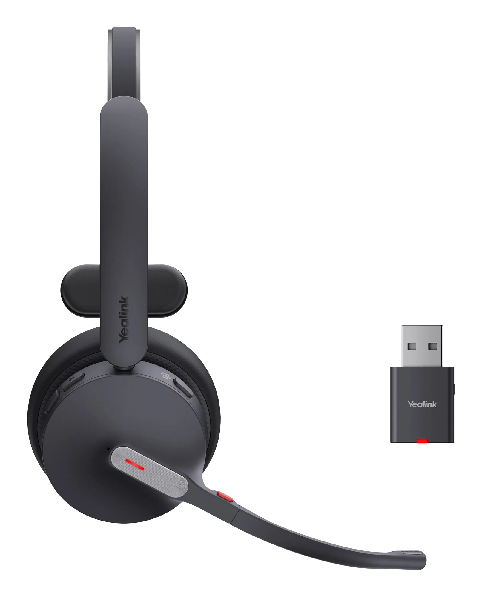 Yealink WH64 Hybrid Mono Teams Kopfhörer Kabellos Kopfband Büro/Callcenter Mikro-USB Bluetooth Schwarz – Bild 2
