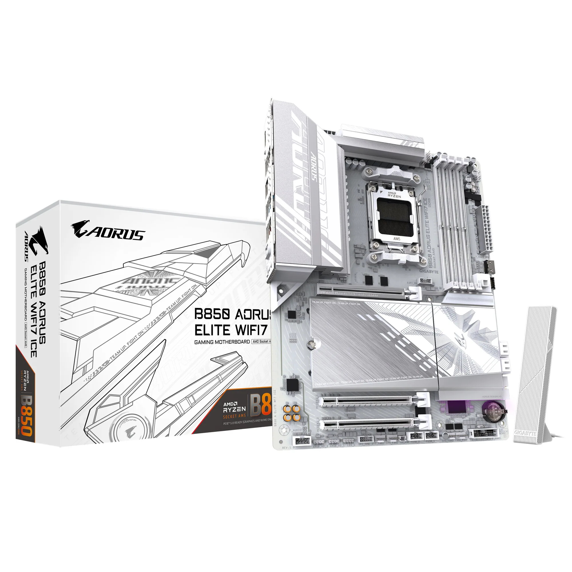 GIGABYTE B850 AORUS ELITE WIFI7 ICE Motherboard – Bild 1