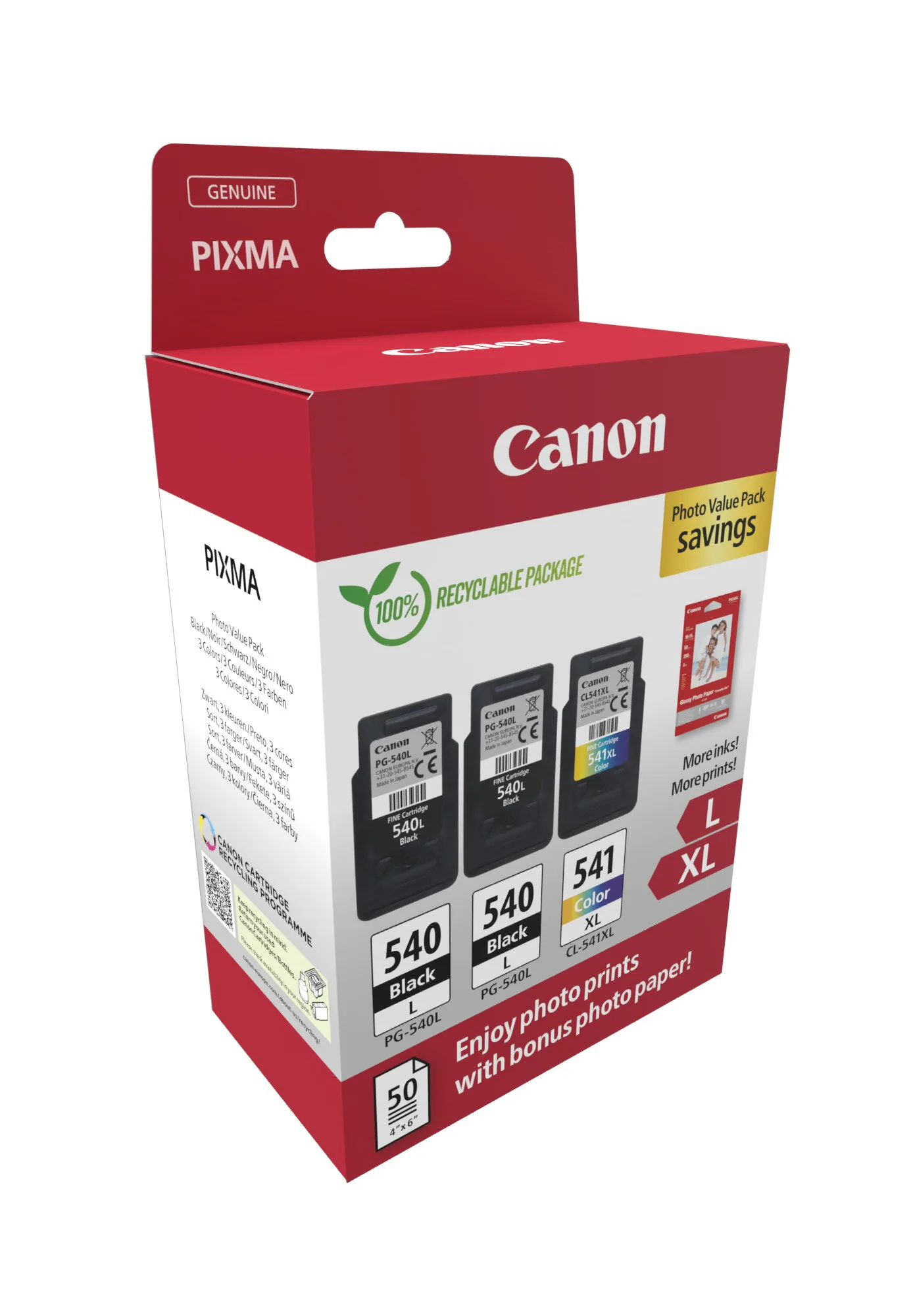 Canon PG-540L x2/CL-541XL Photo Value Pack - Plus – Bild 2