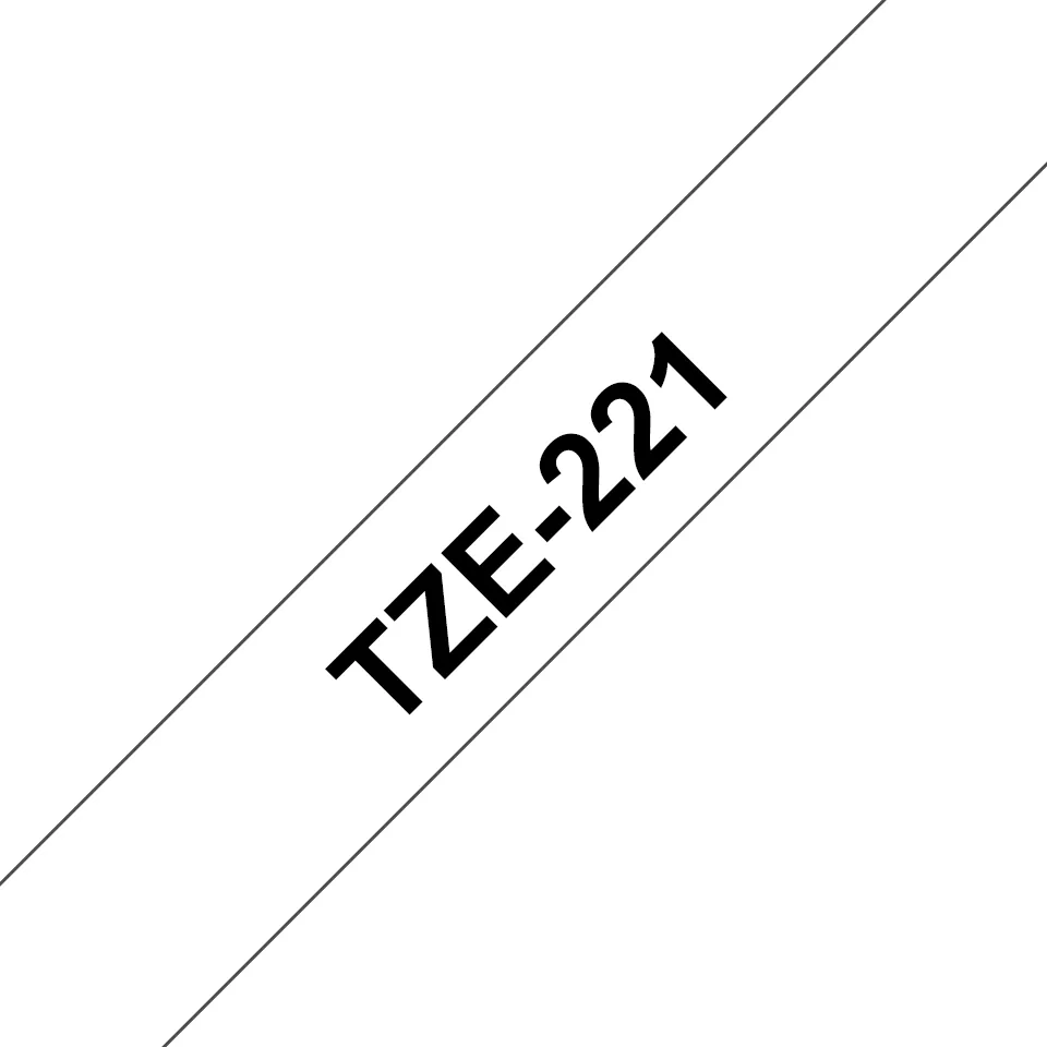 Brother TZE-221 Etiketten erstellendes Band Schwarz auf weiss – Bild 1