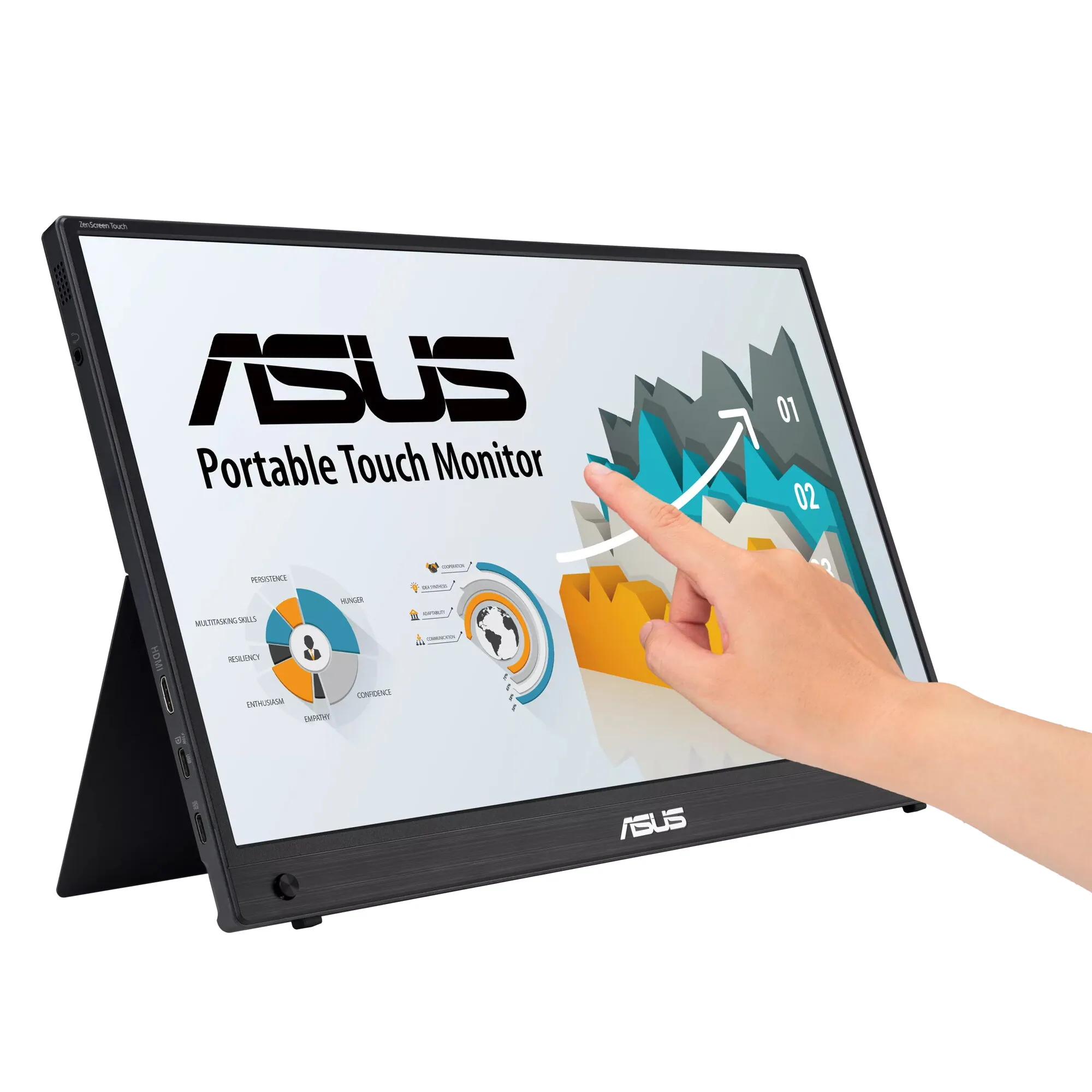 ASUS ZenScreen MB16AMTR Computerbildschirm 39,6 cm (15.6") 1920 x 1080 Pixel Full HD LCD Touchscreen Schwarz – Bild 3