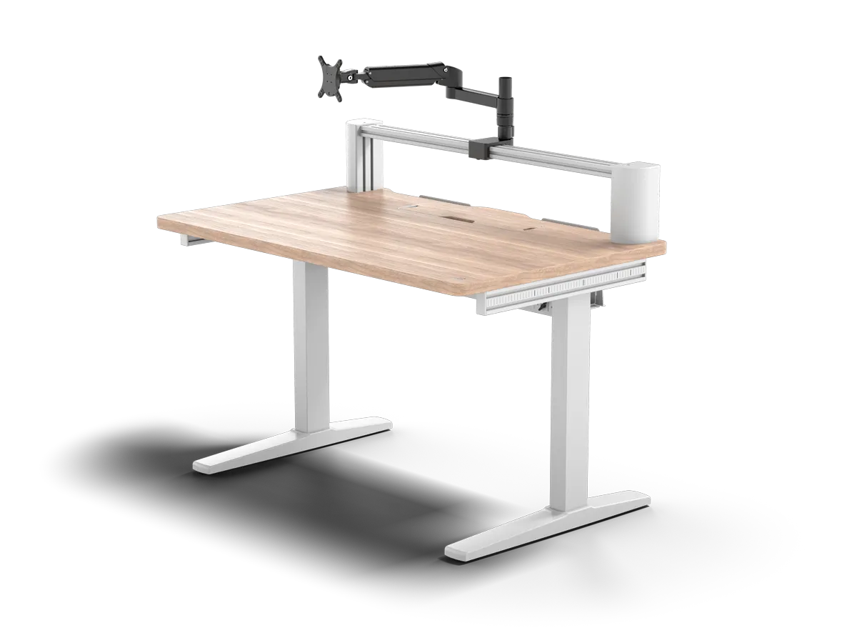 CORSAIR Gaming Tisch 4 Wood/white,einstell.Höhe,inkl.TFT-A (Speditionsversand)