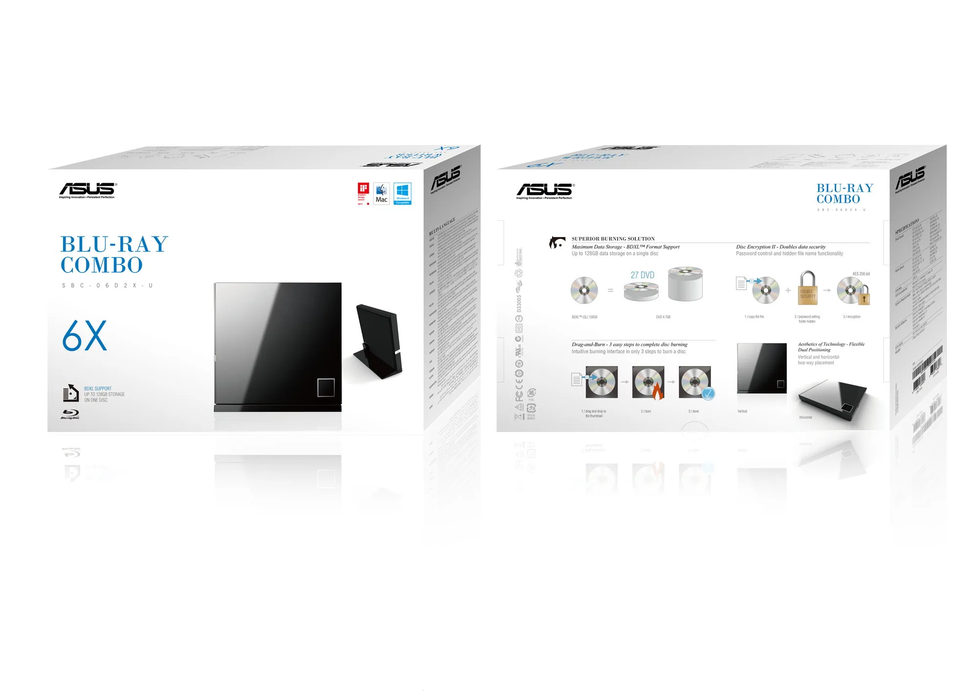 ASUS SBC-06D2X-U Optisches Laufwerk Blu-Ray DVD Combo Schwarz – Bild 4
