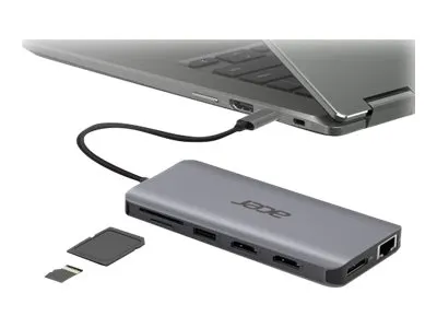 Acer 12in1 Type C dongle 2xUSB3.2/2xUSB2.0/1xSD/TF/1xDP
