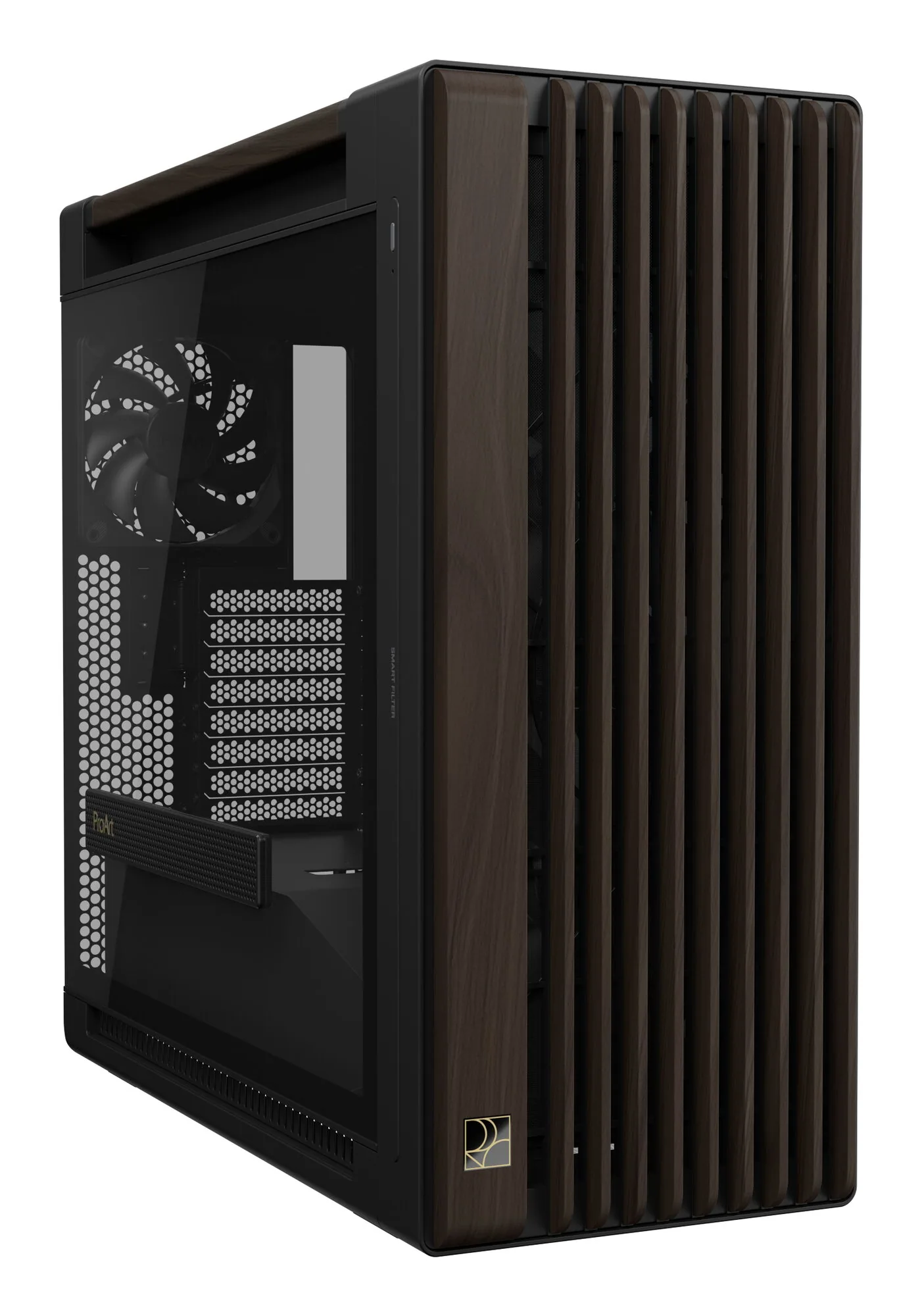 ASUS ProArt PA602 Wood Edition Modern Black - Tempered Glass Panel Midi Tower Schwarz, Holz – Bild 2