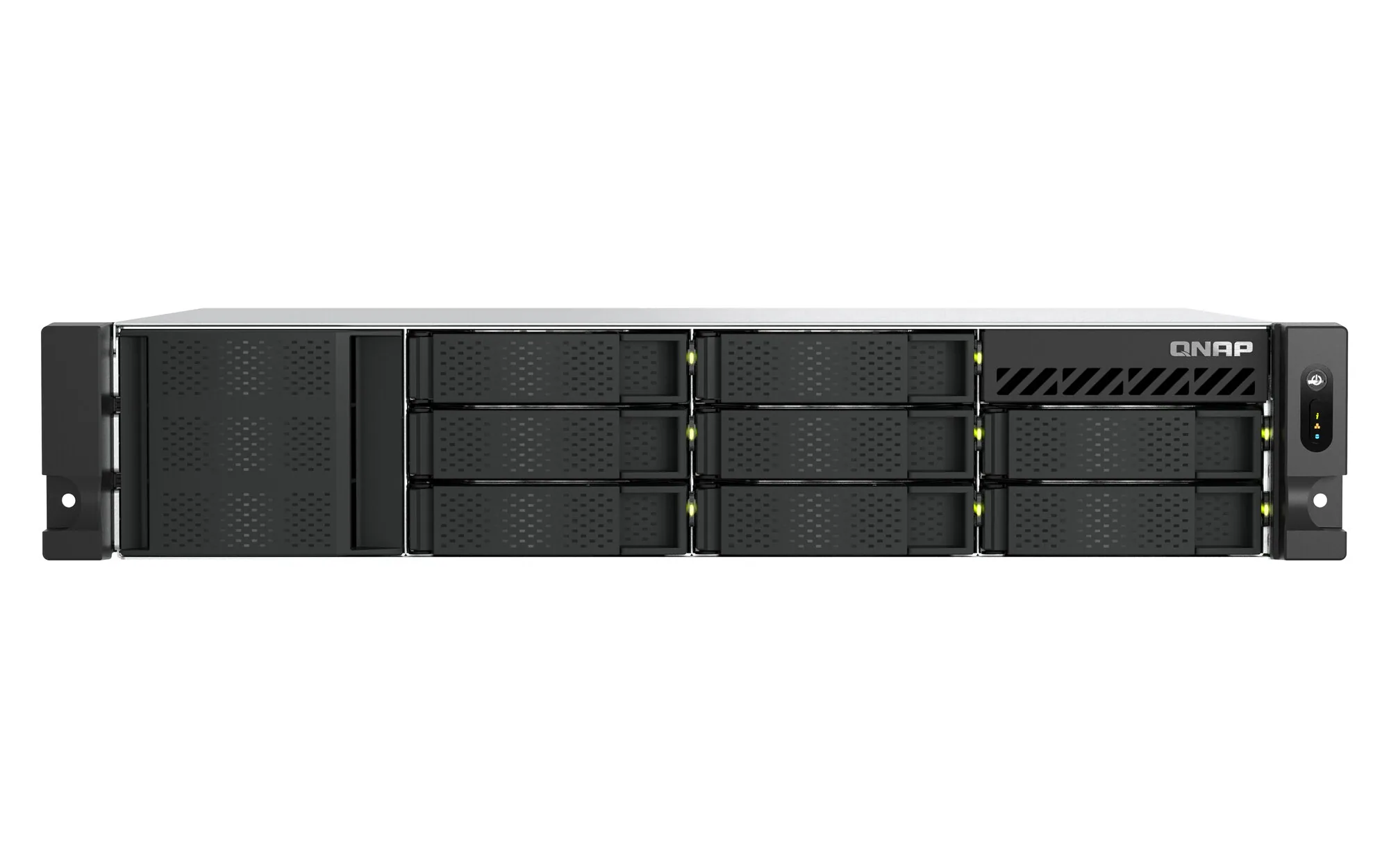 QNAP TS-855EU-RP NAS Rack (2U) Intel Atom® C5125 8 GB DDR4 0 TB QuTS hero Schwarz – Bild 1