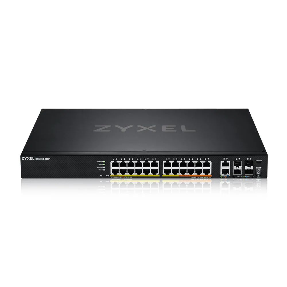 Zyxel XGS2220-30HP Managed L3 Gigabit Ethernet (10/100/1000) Power over Ethernet (PoE) Schwarz – Bild 1