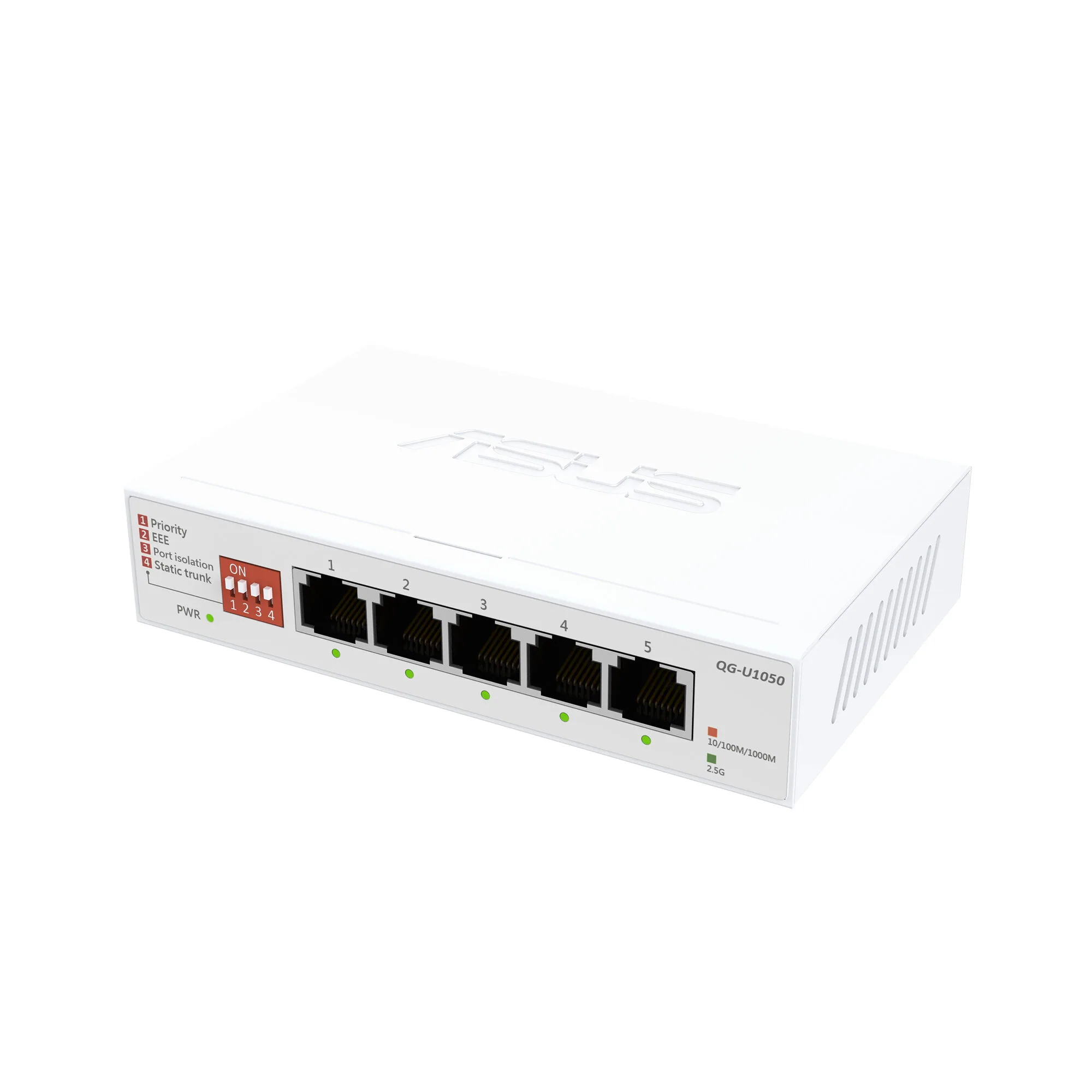 ASUS QG-U1050 Unmanaged 2.5G Ethernet (100/1000/2500) Weiß – Bild 2