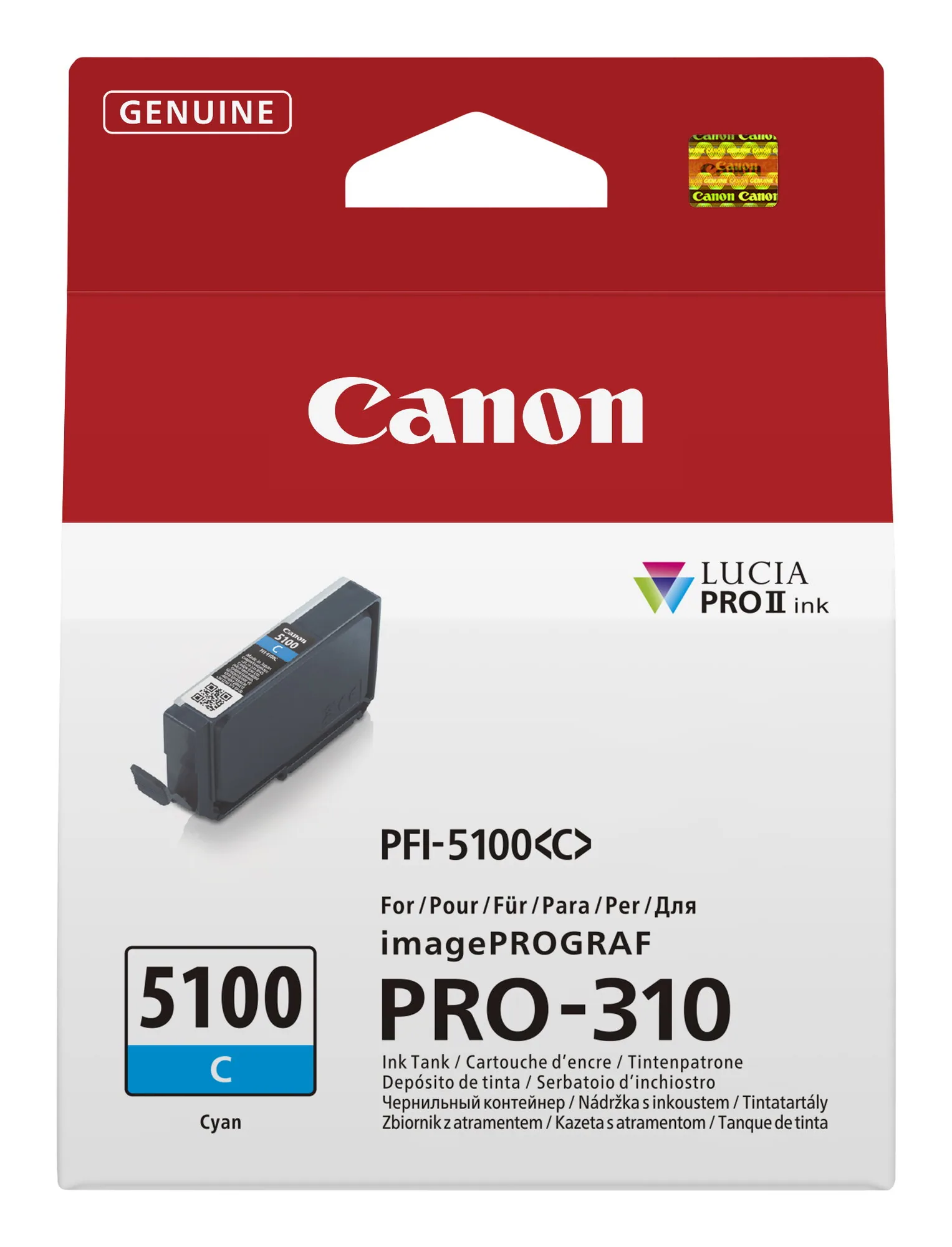 Canon PFI-5100 C Druckerpatrone 1 Stück(e) Original Cyan – Bild 1