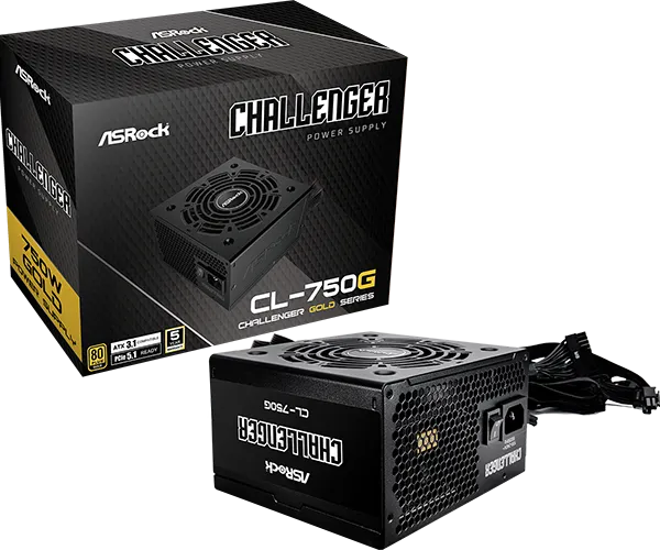 ASRock Challenger Series CL-750G 750W ATX 80+ Gold     black retail