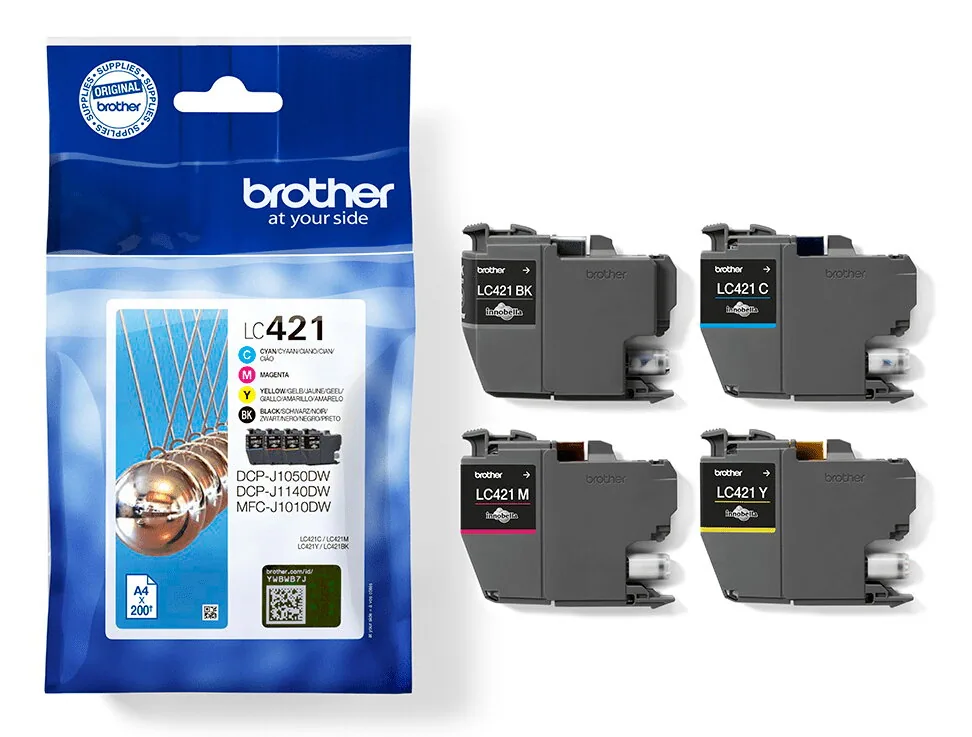 Brother LC-421VAL PagePack 4 Stück(e) Original Standardertrag Schwarz, Cyan, Magenta, Gelb – Bild 4