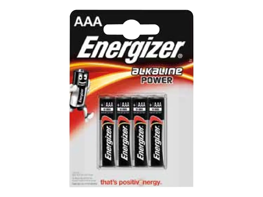 Energizer Batterie Alkaline Power -AAA LR3 Micro 4 Stück