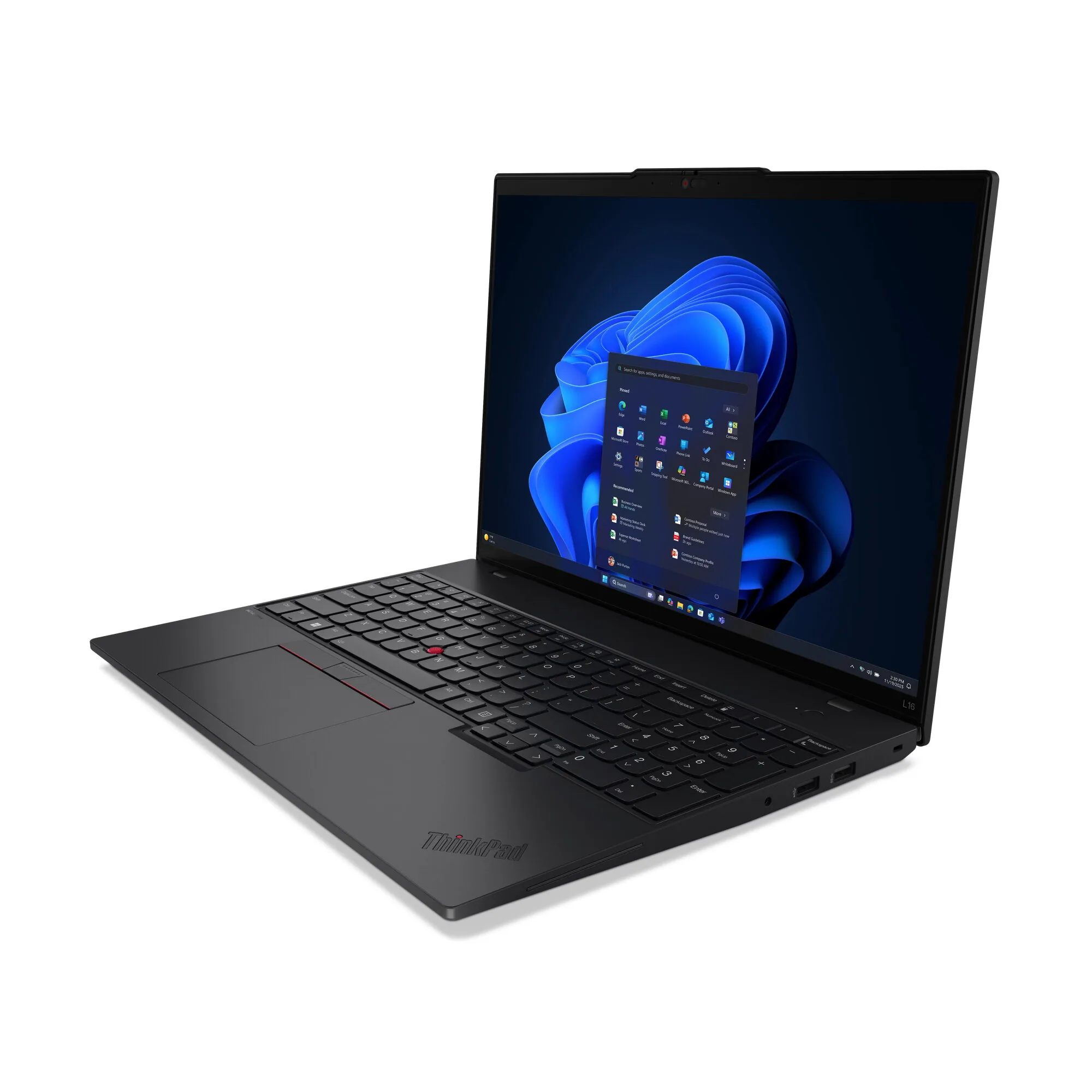Lenovo ThinkPad L16 Gen 2 (Intel) Intel Core Ultra 5 225U Laptop 40,6 cm (16") WUXGA 16 GB DDR5-SDRAM 512 GB SSD Wi-Fi 6E (802.11ax) Windows 11 Pro Schwarz Deutsch – Bild 4