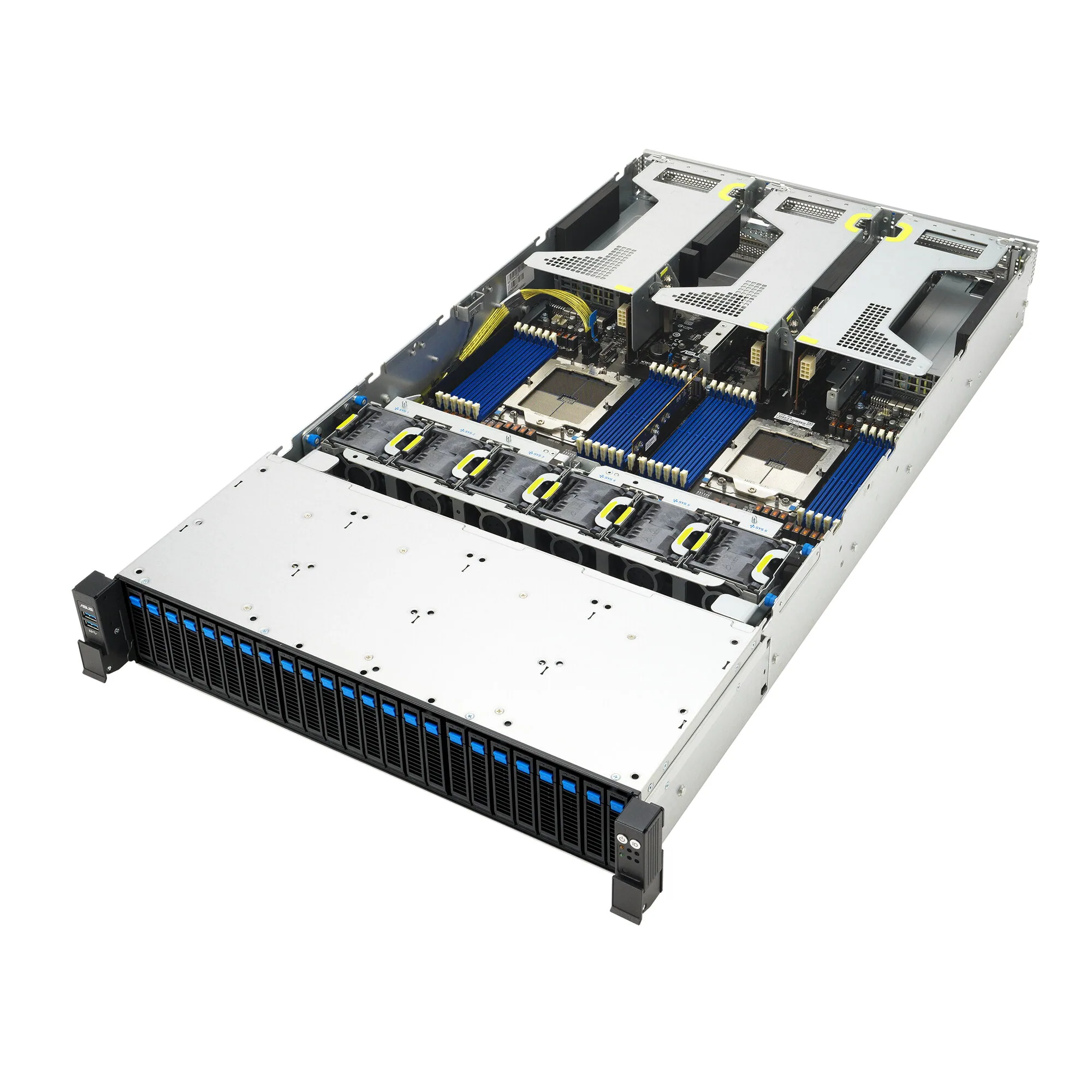 ASUS RS720A-E13-RS24G Socket SP5 Rack (2U) Schwarz, Silber – Bild 4