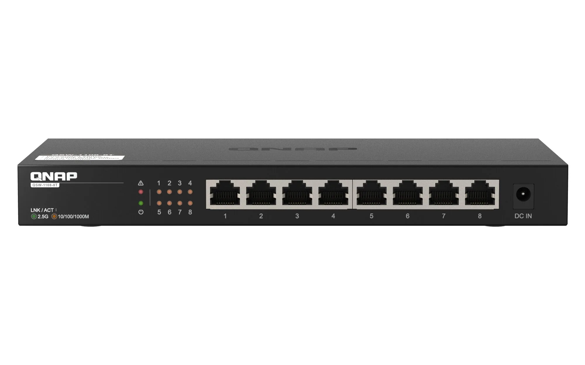 QNAP QSW-1108-8T Netzwerk-Switch Unmanaged 2.5G Ethernet (100/1000/2500) Schwarz – Bild 1