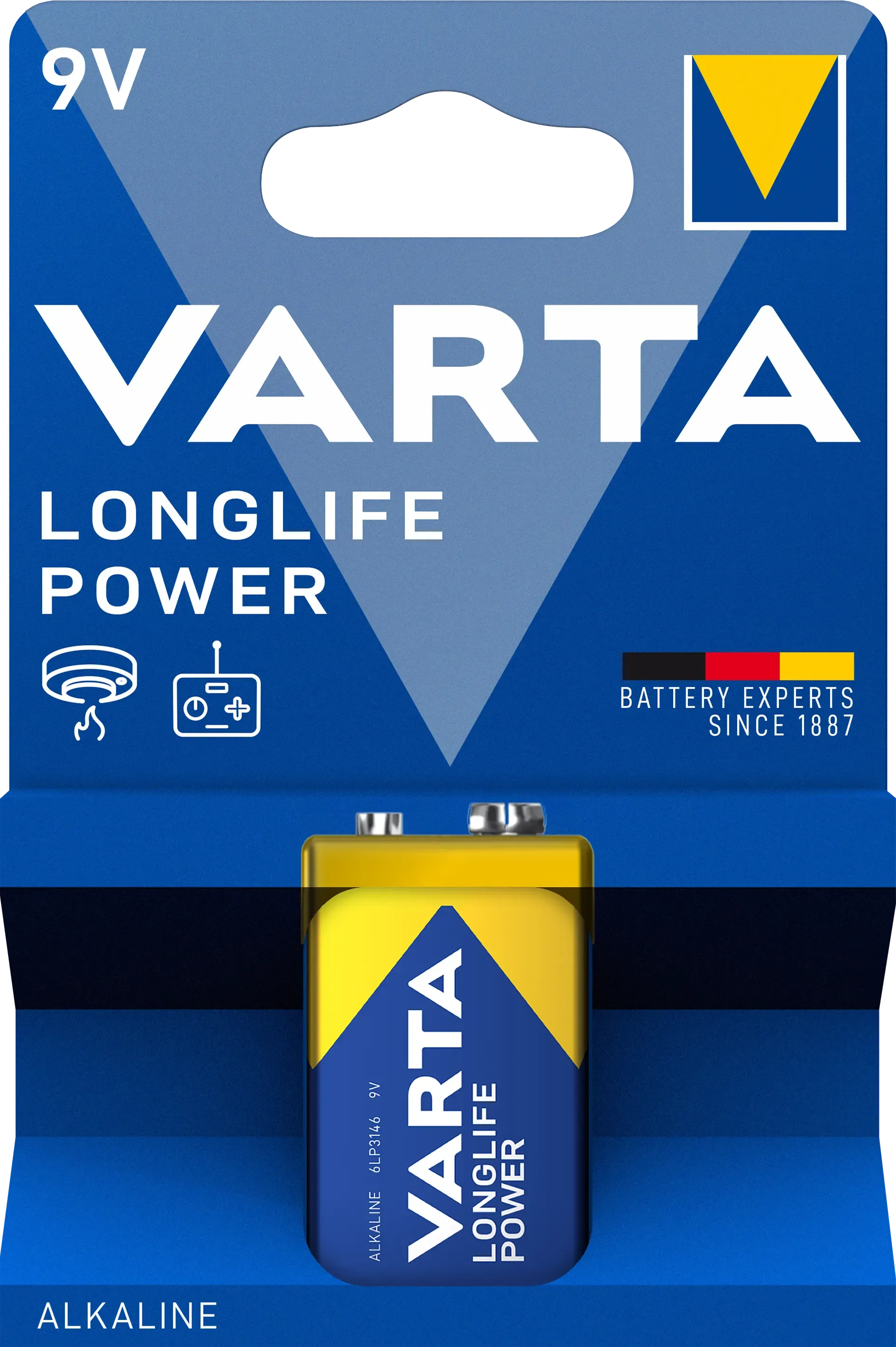 Varta Batterie LONGLIFE Power (High Energy) 9V Block 1 Stück