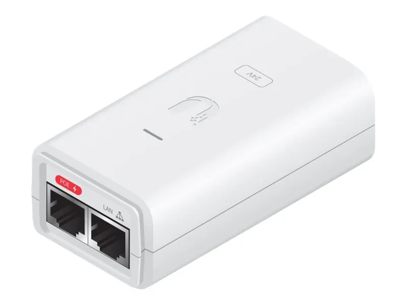 Ubiquiti POE Injector, 24VDC, 12W, Gigabit Port, weiss