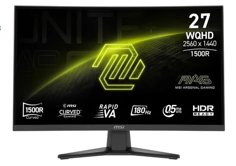 MSI MAG 275CQFDE E18 Computerbildschirm 68,6 cm (27") 2560 x 1440 Pixel Wide Quad HD LED Schwarz – Bild 1