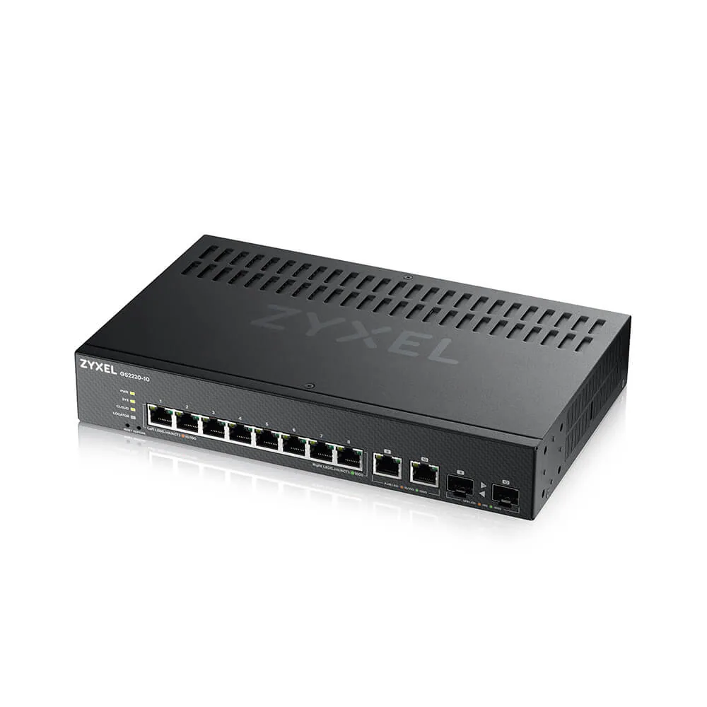 Zyxel GS2220-10-EU0101F Netzwerk-Switch Managed L2 Gigabit Ethernet (10/100/1000) Schwarz – Bild 3