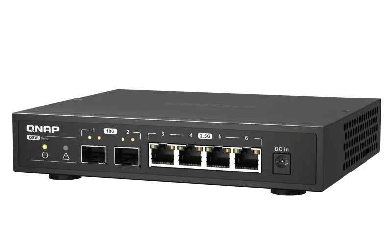 QNAP QSW-2104-2S Netzwerk-Switch Unmanaged 2.5G Ethernet Schwarz – Bild 5