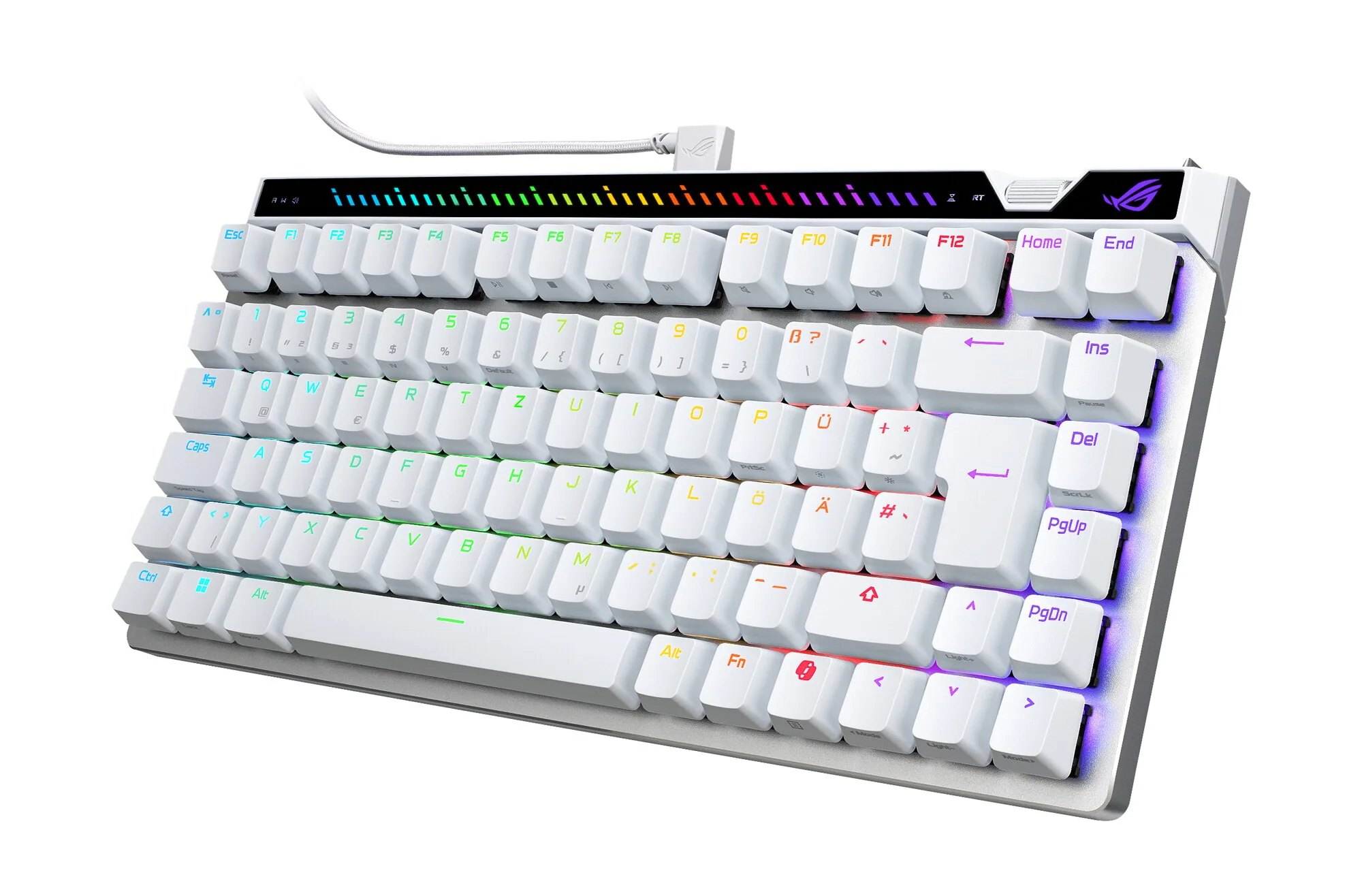 ASUS ROG Falchion Ace 75 HE WHT Tastatur Gaming USB QWERTZ Deutsch Weiß – Bild 2