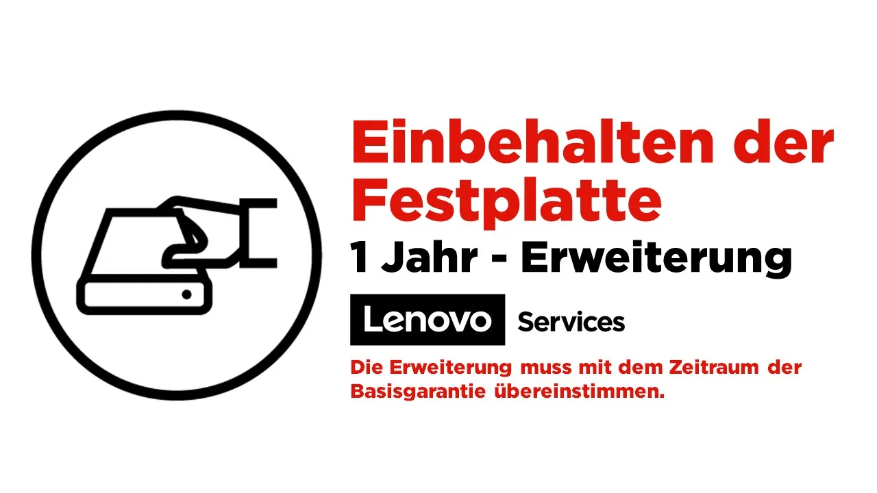 Lenovo 1 Jahr Einbehalten der Festplatte (Erweiterung) – Bild 1