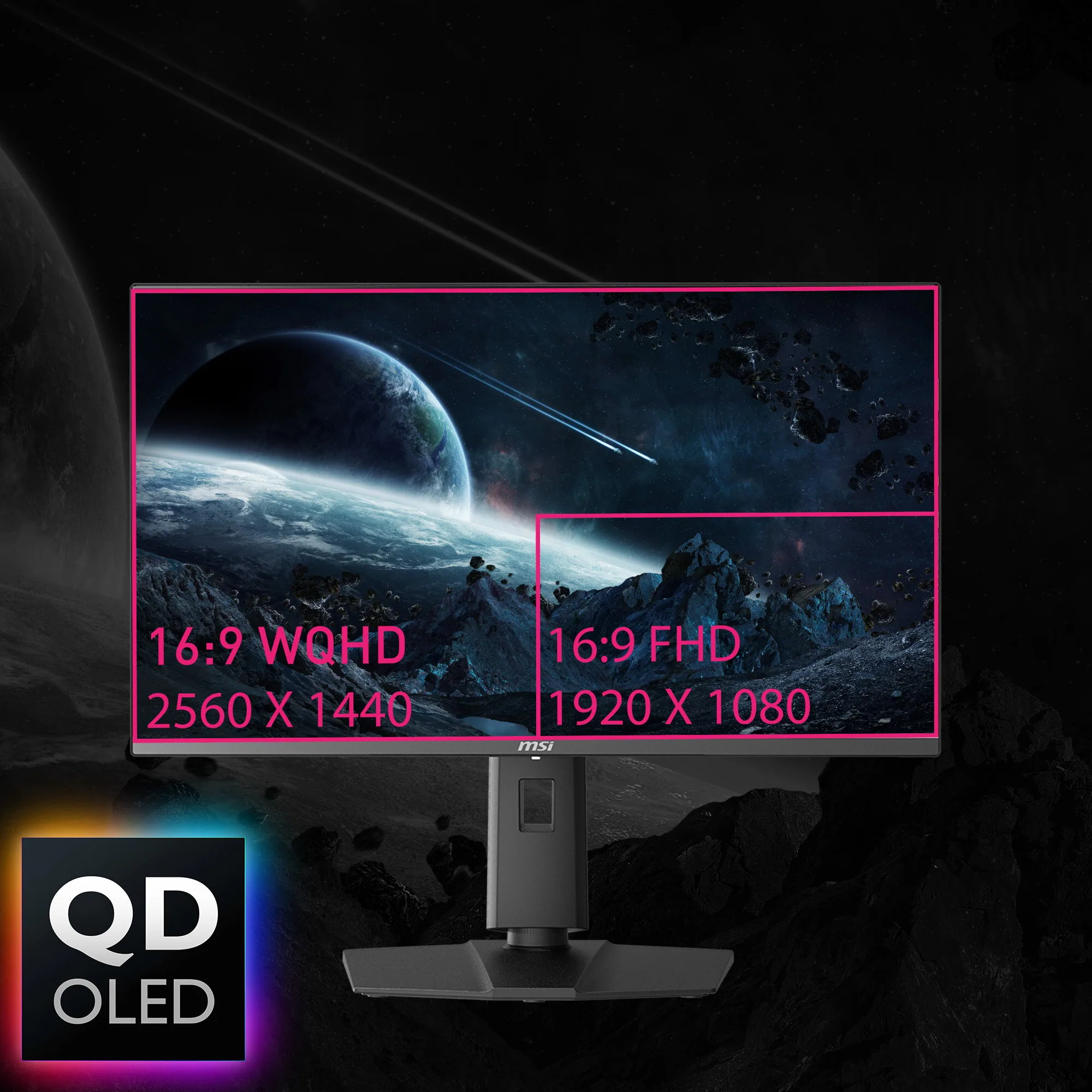 MSI MPG 271QRXDE QD-OLED Computerbildschirm 67,3 cm (26.5") 2560 x 1440 Pixel Wide Quad HD Schwarz – Bild 7