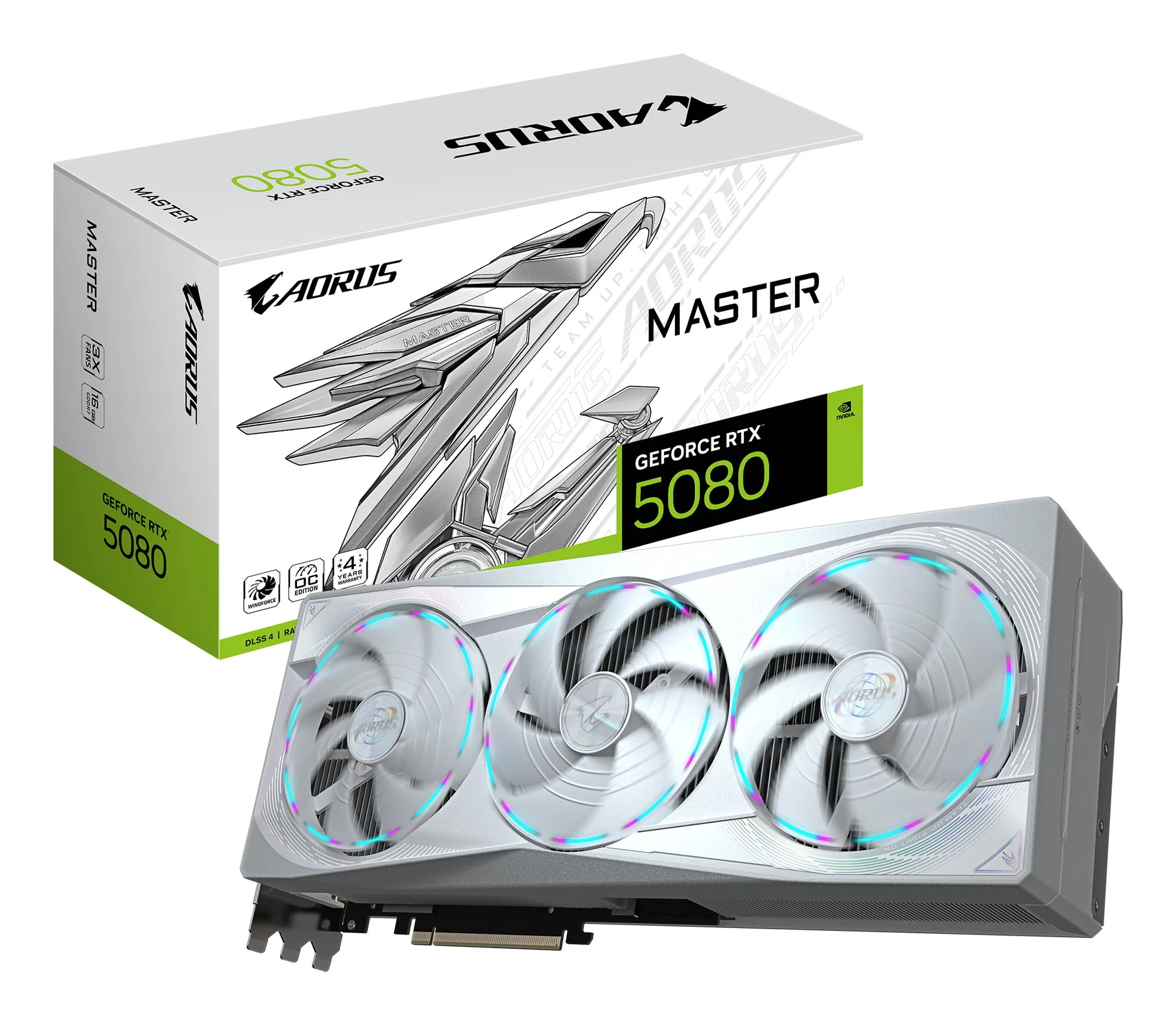 GIGABYTE AORUS GeForce RTX 5080 MASTER ICE 16G Grafikkarte – Bild 1