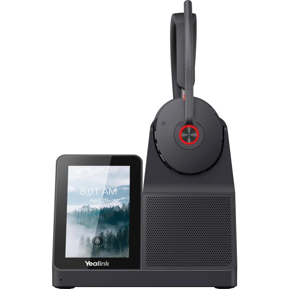 Yealink WH68 Workstation Headset Kopfhörer Verkabelt & Kabellos Kopfband Anrufe/Musik USB Typ-C Bluetooth Ladestation Schwarz – Bild 7